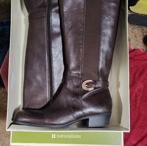 Brown leather boot